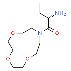 ChemSpider 2D Image | (2S)-2-Amino-1-(1,4,7-trioxa-10-azacyclododecan-10-yl)-1-butanone | C12H24N2O4
