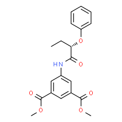 ChemSpider 2D Image | Dimethyl 5-{[(2S)-2-phenoxybutanoyl]amino}isophthalate | C20H21NO6