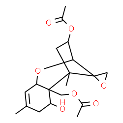 ChemSpider 2D Image | 7-Hydroxy-12,13-epoxytrichothec-9-ene-3,15-diyl diacetate | C19H26O7