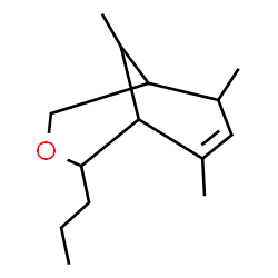 ChemSpider 2D Image | 6,8,9-Trimethyl-4-propyl-3-oxabicyclo[3.3.1]non-6-ene | C14H24O