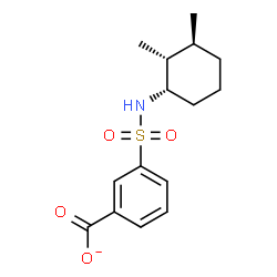 ChemSpider 2D Image | 3-{[(1S,2R,3S)-2,3-Dimethylcyclohexyl]sulfamoyl}benzoate | C15H20NO4S