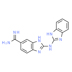 ChemSpider 2D Image | 2-(1H-Benzimidazol-2-ylamino)-1H-benzimidazole-5-carboximidamide | C15H13N7