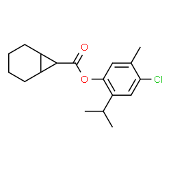 ChemSpider 2D Image | 4-Chloro-2-isopropyl-5-methylphenyl bicyclo[4.1.0]heptane-7-carboxylate | C18H23ClO2