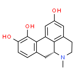 ChemSpider 2D Image | (8R)-7-methyl-5,6,6a,7-tetrahydro-4H-dibenzo[de,g]quinoline-2,13,14-triol | C17H17NO3