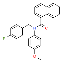 ChemSpider 2D Image | N-(4-Fluorobenzyl)-N-(4-methoxyphenyl)-1-naphthamide | C25H20FNO2