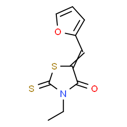 ChemSpider 2D Image | 3-Ethyl-5-(2-furylmethylene)-2-thioxo-1,3-thiazolidin-4-one | C10H9NO2S2