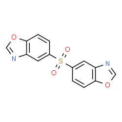 ChemSpider 2D Image | 5,5'-Sulfonylbis(1,3-benzoxazole) | C14H8N2O4S