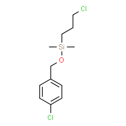 ChemSpider 2D Image | 1-Chloro-3-dimethyl(4-chlorobenzyloxy)silylpropane | C12H18Cl2OSi