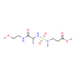 ChemSpider 2D Image | Methyl N-({1-[(2-methoxyethyl)amino]-1-oxo-2-propanyl}sulfamoyl)-N-methyl-beta-alaninate | C11H23N3O6S