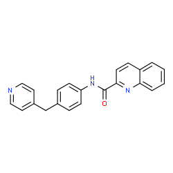 ChemSpider 2D Image | N-[4-(4-Pyridinylmethyl)phenyl]-2-quinolinecarboxamide | C22H17N3O