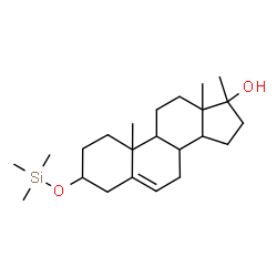 ChemSpider 2D Image | 17-Methyl-3-[(trimethylsilyl)oxy]androst-5-en-17-ol | C23H40O2Si