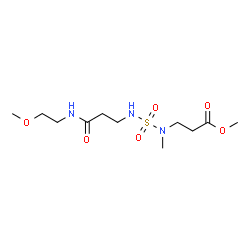 ChemSpider 2D Image | Methyl N-({3-[(2-methoxyethyl)amino]-3-oxopropyl}sulfamoyl)-N-methyl-beta-alaninate | C11H23N3O6S