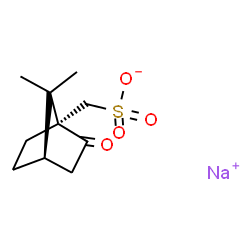ChemSpider 2D Image | Sodium [(1R,4R)-7,7-dimethyl-2-oxobicyclo[2.2.1]hept-1-yl]methanesulfonate | C10H15NaO4S