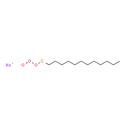 ChemSpider 2D Image | Sodium 3-(dodecylsulfanyl)trioxidan-1-ide | C12H25NaO3S