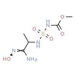 ChemSpider 2D Image | Methyl {[(1Z)-1-amino-1-(hydroxyimino)-2-propanyl]sulfamoyl}carbamate | C5H12N4O5S