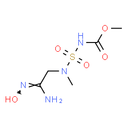 ChemSpider 2D Image | Methyl {[(2Z)-2-amino-2-(hydroxyimino)ethyl](methyl)sulfamoyl}carbamate | C5H12N4O5S