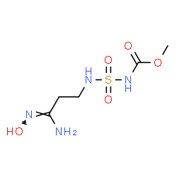 ChemSpider 2D Image | Methyl {[(3Z)-3-amino-3-(hydroxyimino)propyl]sulfamoyl}carbamate | C5H12N4O5S