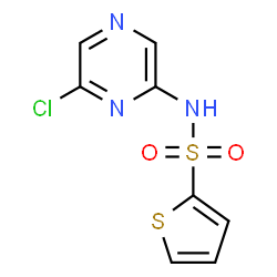ChemSpider 2D Image | N-(6-Chloro-2-pyrazinyl)-2-thiophenesulfonamide | C8H6ClN3O2S2