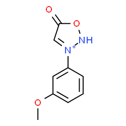 ChemSpider 2D Image | 3-(3-Methoxyphenyl)-5-oxo-2,5-dihydro-1,2,3-oxadiazol-3-ium | C9H9N2O3