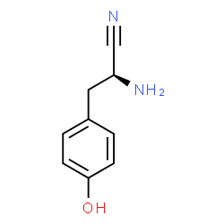 ChemSpider 2D Image | (2S)-2-Amino-3-(4-hydroxyphenyl)propanenitrile | C9H10N2O