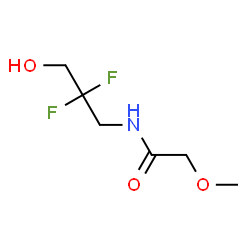 ChemSpider 2D Image | N-(2,2-Difluoro-3-hydroxypropyl)-2-methoxyacetamide | C6H11F2NO3
