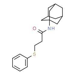 ChemSpider 2D Image | N-(Adamantan-1-yl)-3-(phenylsulfanyl)propanamide | C19H25NOS