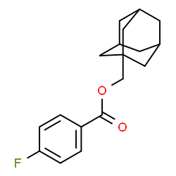 ChemSpider 2D Image | Adamantan-1-ylmethyl 4-fluorobenzoate | C18H21FO2