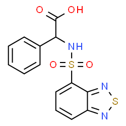 ChemSpider 2D Image | 2,1,3-BENZOTHIADIAZOLE-4-SULFONAMIDO(PHENYL)ACETIC ACID | C14H11N3O4S2