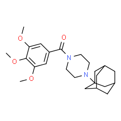 ChemSpider 2D Image | [4-(Adamantan-1-yl)-1-piperazinyl](3,4,5-trimethoxyphenyl)methanone | C24H34N2O4