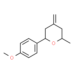 ChemSpider 2D Image | 2-(4-Methoxyphenyl)-6-methyl-4-methylenetetrahydro-2H-pyran | C14H18O2