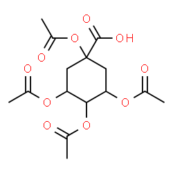ChemSpider 2D Image | 1,3,4,5-Tetraacetoxycyclohexanecarboxylic acid | C15H20O10