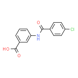 ChemSpider 2D Image | 3-[(4-Chlorobenzoyl)amino]benzoic acid | C14H10ClNO3