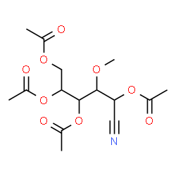 ChemSpider 2D Image | 5-Cyano-4-methoxy-1,2,3,5-pentanetetrayl tetraacetate | C15H21NO9