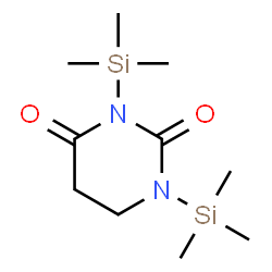 ChemSpider 2D Image | 1,3-Bis(trimethylsilyl)dihydro-2,4(1H,3H)-pyrimidinedione | C10H22N2O2Si2