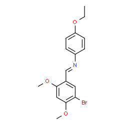 ChemSpider 2D Image | (5-Bromo-2,4-dimethoxy-benzylidene)-(4-ethoxy-phenyl)-amine | C17H18BrNO3