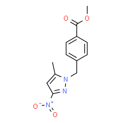 ChemSpider 2D Image | methyl 4-[(5-methyl-3-nitropyrazol-1-yl)methyl]benzoate | C13H13N3O4