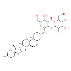 ChemSpider 2D Image | (3beta,5beta,25S)-Spirostan-3-yl 2-O-hexopyranosylhexopyranoside | C39H64O13