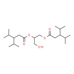 ChemSpider 2D Image | 3-Hydroxy-1,2-propanediyl bis(3-isopropyl-4-methylpentanoate) | C21H40O5