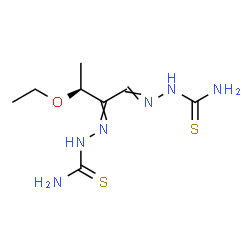 ChemSpider 2D Image | 2,2'-[(3S)-3-Ethoxy-1,2-butanediylidene]dihydrazinecarbothioamide | C8H16N6OS2