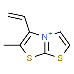 ChemSpider 2D Image | 2-Methyl-3-vinyl[1,3]thiazolo[2,3-b][1,3]thiazol-4-ium | C8H8NS2