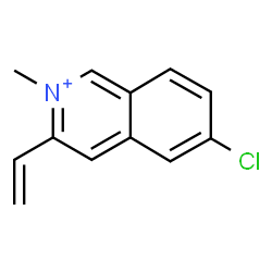 ChemSpider 2D Image | 6-Chloro-2-methyl-3-vinylisoquinolinium | C12H11ClN