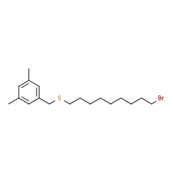 ChemSpider 2D Image | 1-{[(9-Bromononyl)sulfanyl]methyl}-3,5-dimethylbenzene | C18H29BrS