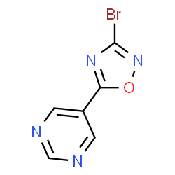 ChemSpider 2D Image | 5-(3-Bromo-1,2,4-oxadiazol-5-yl)pyrimidine | C6H3BrN4O