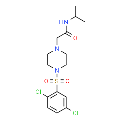 ChemSpider 2D Image | 2-{4-[(2,5-Dichlorophenyl)sulfonyl]-1-piperazinyl}-N-isopropylacetamide | C15H21Cl2N3O3S
