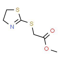 ChemSpider 2D Image | Methyl 2-[2-thiazolin-2-ylthio]acetate | C6H9NO2S2