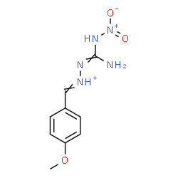 ChemSpider 2D Image | 2-[Amino(nitroamino)methylene]-1-(4-methoxybenzylidene)hydrazinium | C9H12N5O3