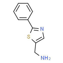ChemSpider 2D Image | 2-Phenyl-5-thiazolemethanamine | C10H10N2S