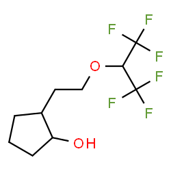 ChemSpider 2D Image | 2-{2-[(1,1,1,3,3,3-Hexafluoro-2-propanyl)oxy]ethyl}cyclopentanol | C10H14F6O2