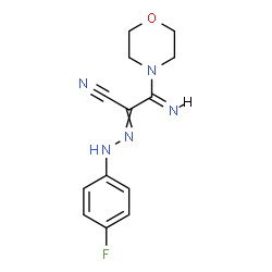 ChemSpider 2D Image | (3Z)-2-[(4-Fluorophenyl)hydrazono]-3-imino-3-(4-morpholinyl)propanenitrile | C13H14FN5O