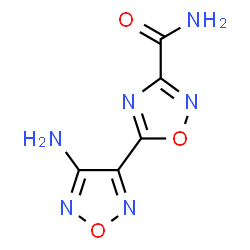ChemSpider 2D Image | 5-(4-Amino-1,2,5-oxadiazol-3-yl)-1,2,4-oxadiazole-3-carboxamide | C5H4N6O3